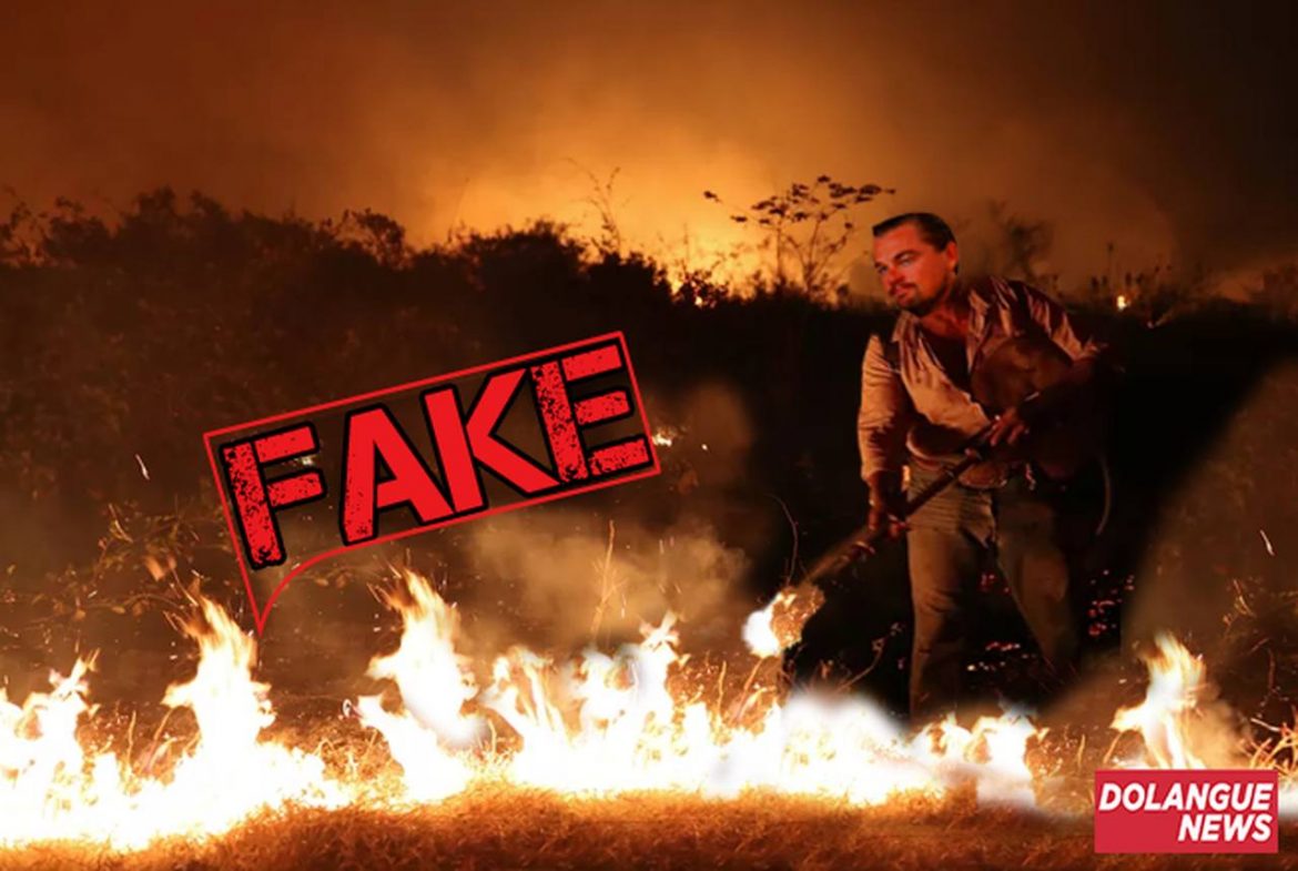 É #Fake imagem de Leonardo DiCaprio incendiando Pantanal