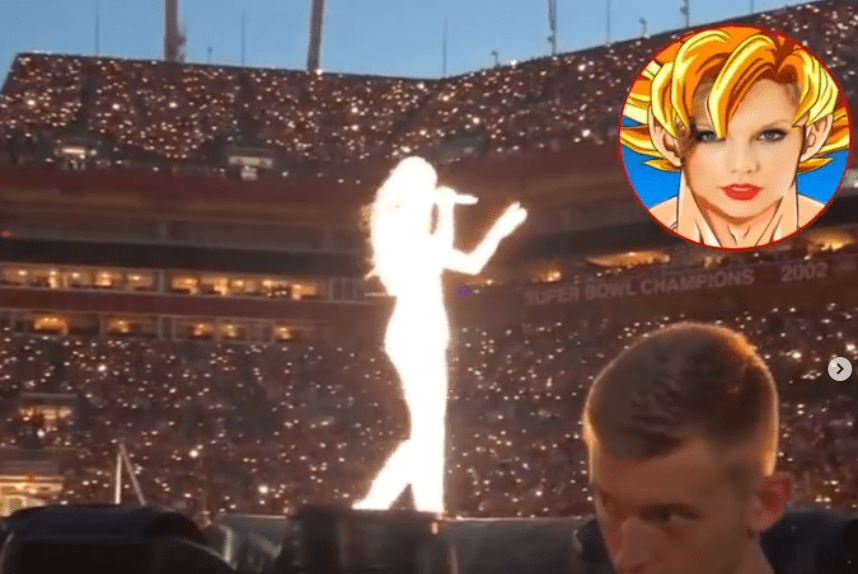 Cantora Taylor Swift se transforma em Super Sayajin durante show e choca fãs